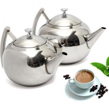 Edelstahl‑Teekanne 2 L – Vielseitiger Wasserkocher für Kaffee & Tee