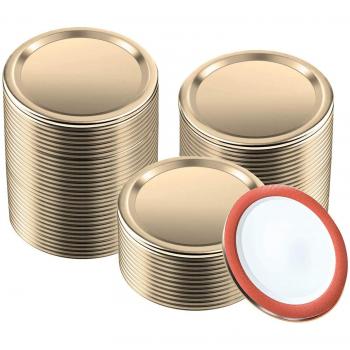 180pcs Wide Mouth Mason Jar Canning Lids 70MM Reusable Leak-Proof Caps