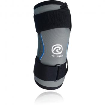 Rehband 7791 - Rodillera para hombre para deportes de fuerza, color gris, tamaño M
