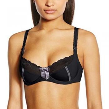Cache Coeur Lisa, Sujetador de talla 80D, Negro