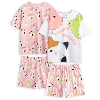 Vanilla Underground Pink Girl Pyjamas Set – Kurzärmlig, Kurzbeinig, 100 % Baumwolle, 2‑teiliger Pack