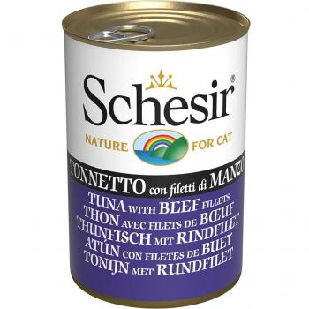 Schesir Complete Nutrition Thunfisch-Rind‑Filets im Gelee 6 x 140 g