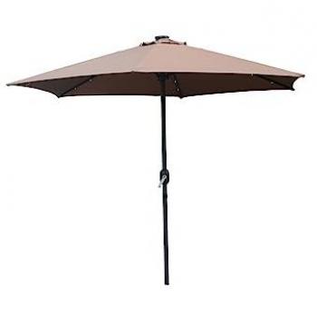 Parasol - AMALFI - Concept Usine - toile ronde - 2,66 x 2,66 m - couleur Chocolat