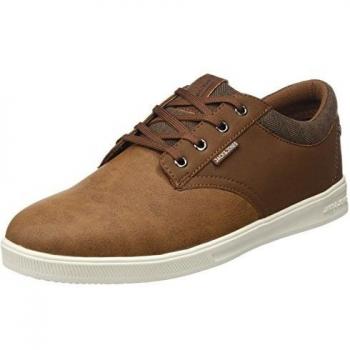 JACK & JONES Herren JFWGASTON PU Combo Sneaker, Braun, 41 EU