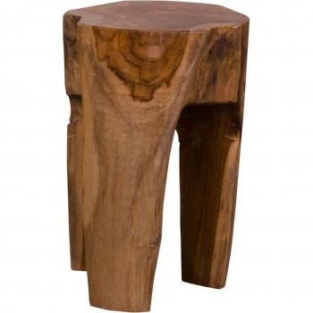 Brown Artisan Three‑Leg Seat
