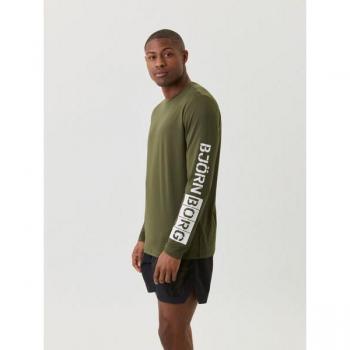 Björn Borg Sthlm Active Long Sleeve T-Shirt Green, S