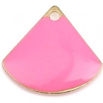 Doreen Box Colorful Copper Enamelled Sequins Charms 13mm x 12mm, 10 PCs