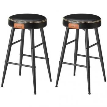 Ink Black Bar Stools Set of 2, 49.5 x 49.5 x 63 cm