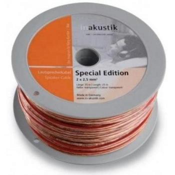 In-akustik Star Special - Cable para altavoces (2x 2,5 mm², 25 m), transparente