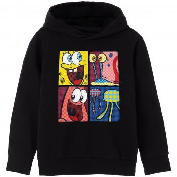 Sweat à capuche Noir Bob l'éponge SquarePants Unisexe Enfant 7-8 ans