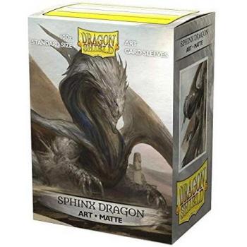Confezione di 100 bustine di Standard Matte Art Sphinx Dragon con sigilli Dragon Shield