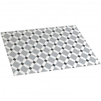 Alfombra Vinilica Gres Croma Blanco y Gris 45x75cm
