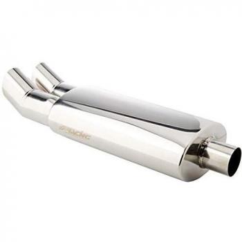 Simoni Racing ESR654 Marmitta Doppio Scarico Acciaio Inox Tondo