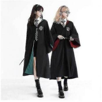 Set completo de Harry Potter 6 piezas: Disfraz de mago con capa y sombrero rojo