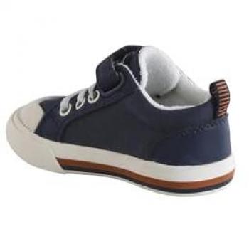 Chaussures Bébé Marine avec Lacets Élastiques et Velcro