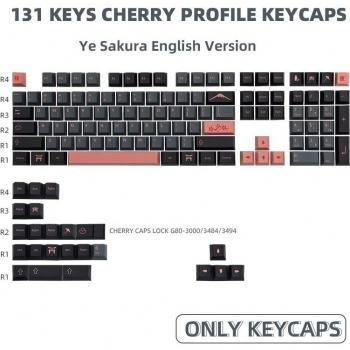 131-Key Night Cherry PBT Dye Sub Keycap Set for Mechanical Keyboards