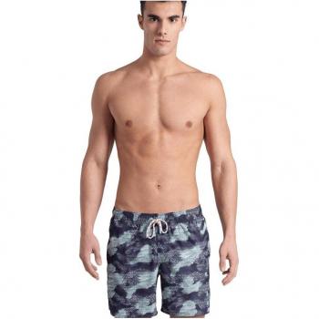 Bañador Arena Beach Boxer Allover azul marino gris - M