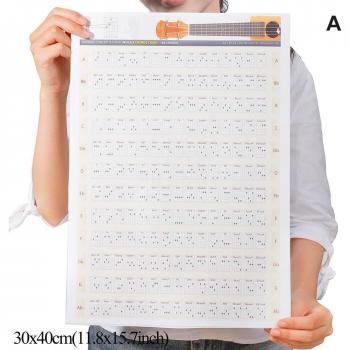 Self-Adhesive Ukulele Chord Drawing Wall Stickers