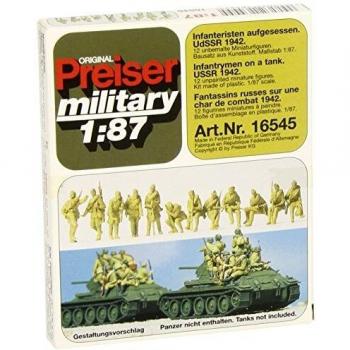 PREISER 16545 H0 Figuren Schützen aufgesessen