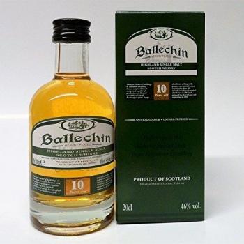Ballechin 10 Ans Peated Highland Single Malt Whisky 46% Vol. 0,2l en boîte cadeau
