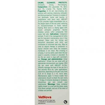 Solução de Limpeza Auricular VetNova Abelia Zn-Otica
