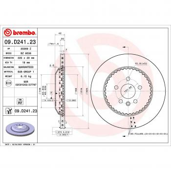 BREMBO Disco freno LAND ROVER 09.D241.23