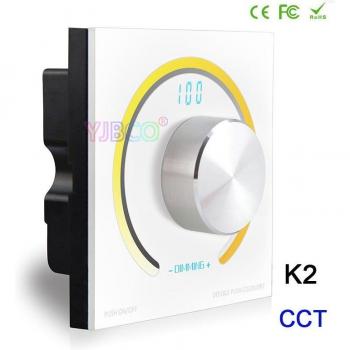 Bincolor Wall-Mounted Dimmer for Single Color/CCT/RGB LED Strips (DC12V-24V)