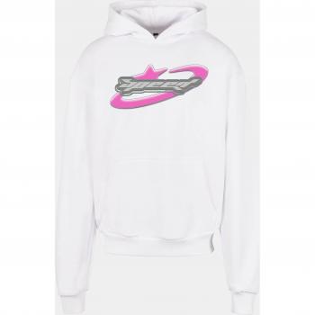 Hoodie Mister Tee Vitesse Logo Blanc