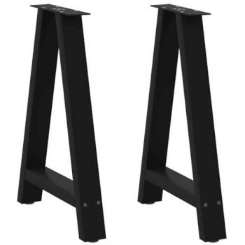 Pieds de table basse A 2 pcs noir 60x(72-73) cm acier