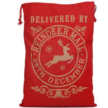 Rustikaler Weihnachts-Santa Sack mit Kordelzug - 6 Varianten