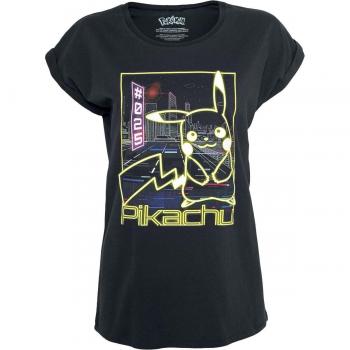 Pikachu Gaming T-Shirt schwarz für Damen S bis XXL