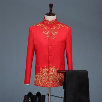 Traje de Escenario Floral para Hombre, Chaqueta y Pantalones