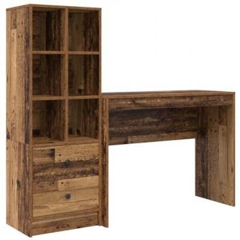 Desk Antico in Legno Massiccio – 100×40×76 cm, 2 pezzi