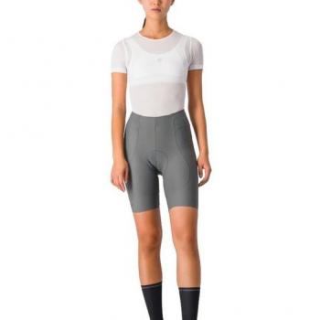 Pantalón corto sin tirantes Castelli Espresso gris hierro mujer - S