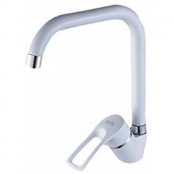 Grifo de Cocina Ischia Blanco Cuadrado Monocomando