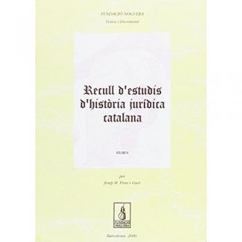 Recull d'estudis d'història jurídica catalana