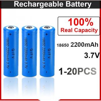 Pack Lithium 18650 3,7 V 2200 mAh – Batterie Réelle pour Radio, Ventilateur & Moustiquaire Électrique