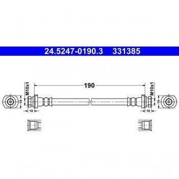 ATE Brake Line 24.5247-0190.3
