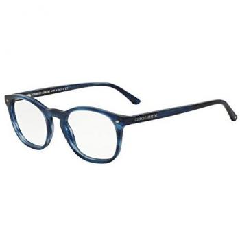 Giorgio Armani Herrenkopfoptik 7074: Striped Matte Blue, Kunststoffrahmen, 50 mm