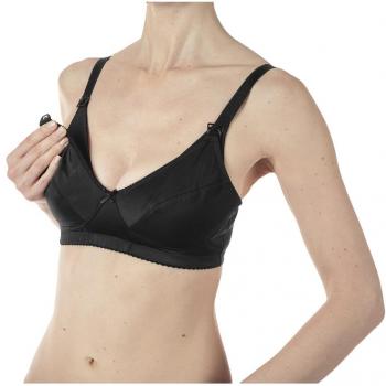Chicco Mammy Reggiseno Allattamento Microfibra Nero 4D - Sostegno Comodo e Pratico
