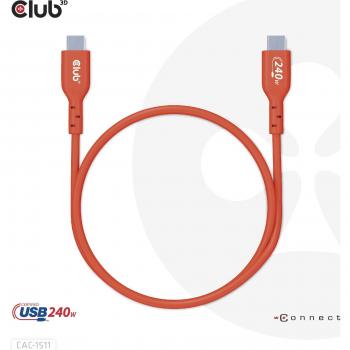 CLUB3D USB2 Type-C Bi-Directional USB-IF Certified Cable 480Mb. P