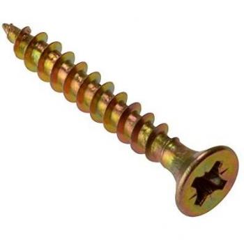 ForgeFix FORMPS460Y Multi-Purpose Pozi Compatible Screw CSK ST ZYP 4.0 x 60mm Box 200