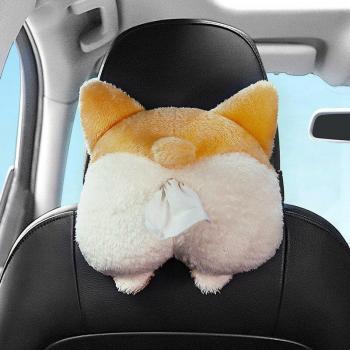 Caja de servilletas para coche con diseño de perro galés