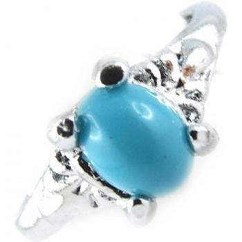 Turquoise Silver Ring 'Scarlett' - 8x6 mm