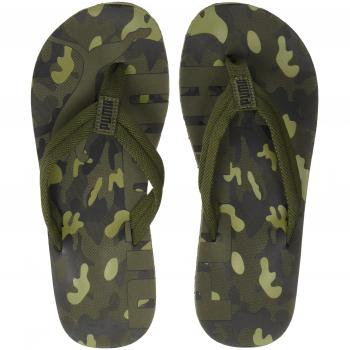 Puma Damen und Herren Epic Flip v2 Camouflage Zehentrenner – Nacht schwarz/Olive – Größe 46 EU