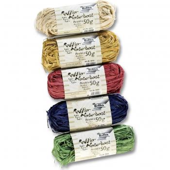Assortiment Raphia Naturel – Folia, 5 Bobines de 50 g