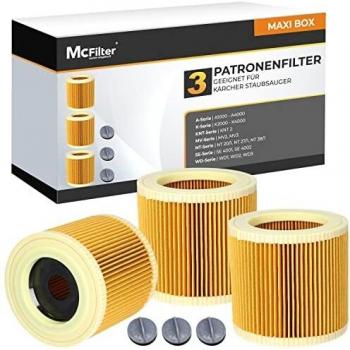 McFilter Ersatzfilter für Kärcher WD3 Premium