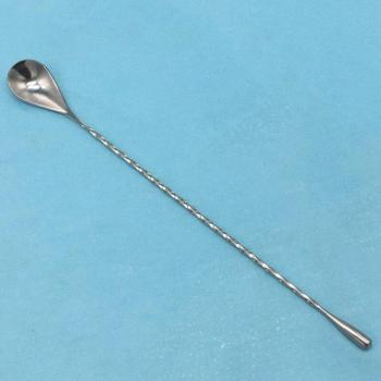 Stainless Steel Cocktail Mixing Spoon with Spiral Pattern