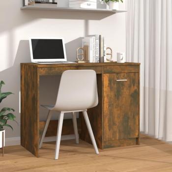 VIDAXL - Scrivania Rovere Fumo 100x50x76 cm in Legno Multistrato