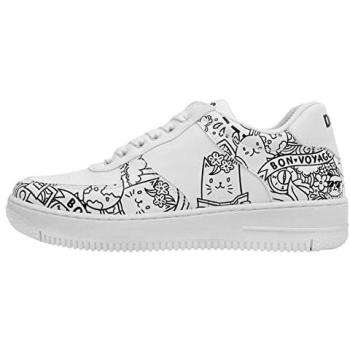 DOGO Dice Low‑Top Sneaker „Wonder Lola Bunny“ – Handgefertigte Lederimitat‑Sneakers – Damen, 36